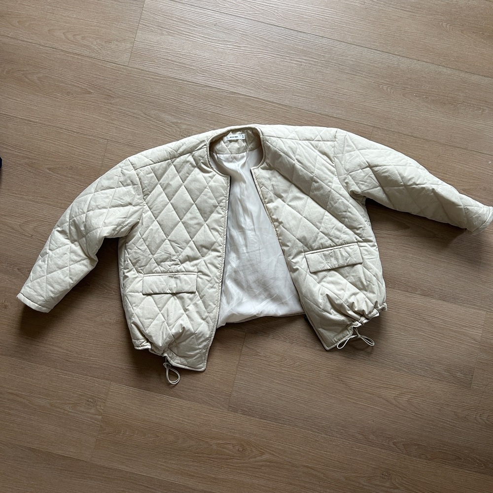 Cream Quilted Jacket